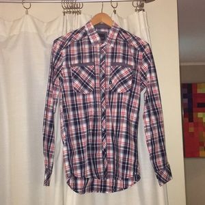 7 Diamonds Plaid Button down Men’s shirt